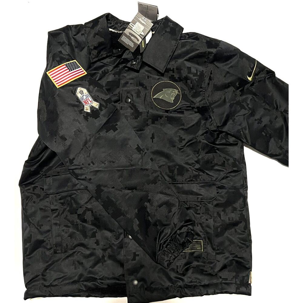 Nike Carolina Panthers XL Salute To Service Jacket NKDR-00A Sherpa-lined - Picture 16 of 16